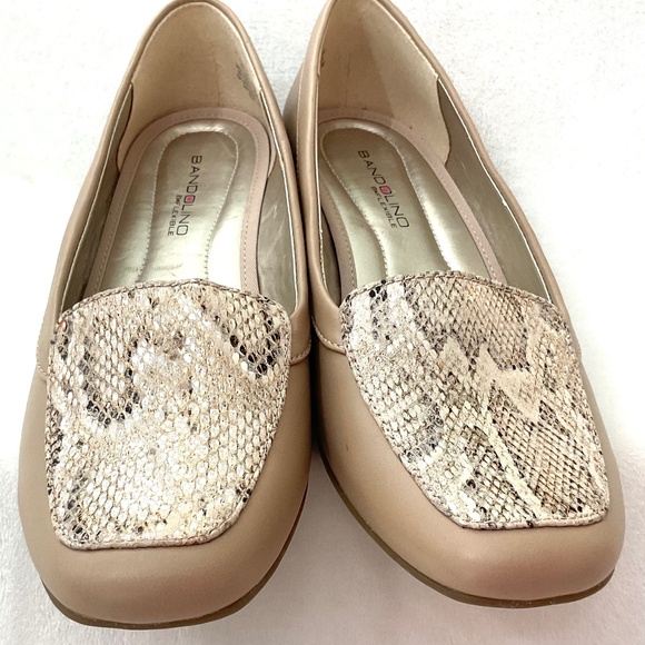 Beige Bandolino Lilas slip on leather comfort work shoes snake print  Sz 6.5M - Picture 4 of 15